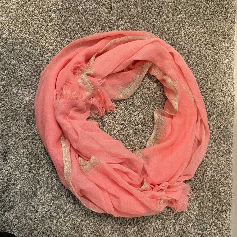 NWT pink scarf with gold detail from New York and company